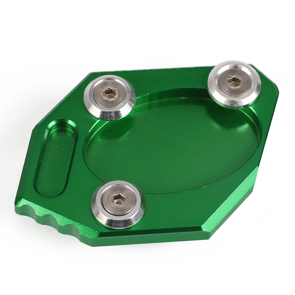 For Kawasaki Z800 ZX6R ZX636 J300 Motorcycle Anti Skid Kickstand Foot Side Stand Extension Pad Support Plate Enlarger Pad