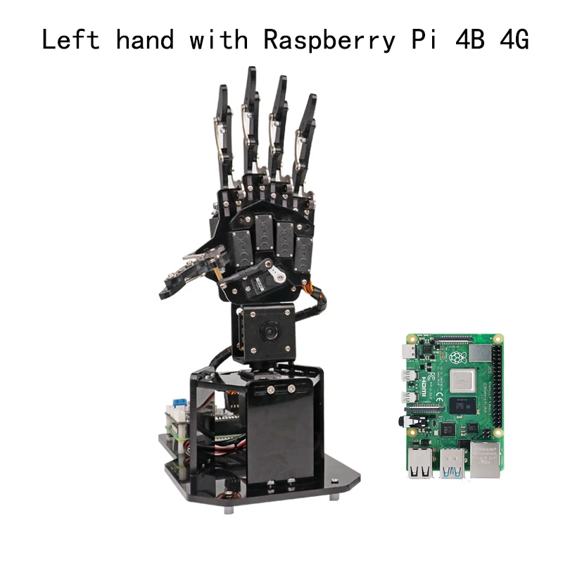 Raspberry Pi 5 mano dexterosa UhandPi manipulador Palma Robot AI reconocimiento somatosensorial Visual Python Robot programable mano