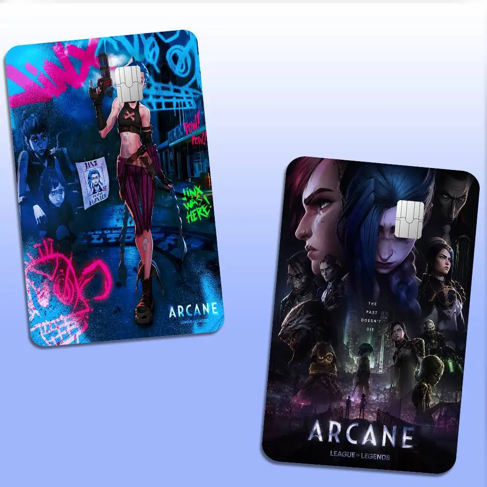 Anime A-Arcane Cartoon Credit Card Skin Stickers For Bank Card Bus Metro Card Sticker Waterproof Women Gift