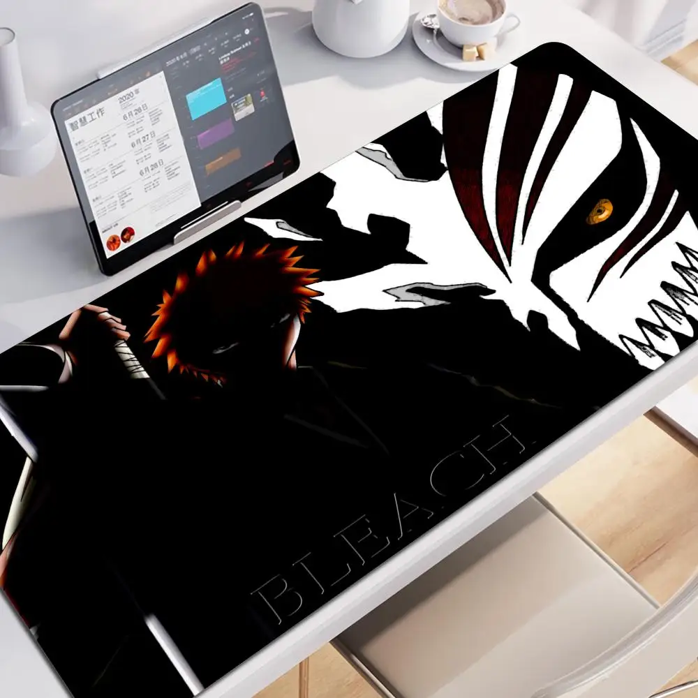 HD Anime Mousepad XXL Bleach Mouse Pad Kurosaki Ichigo Large Computer Mause Mat Rubber Manga Pc Gamer Deskmat Big Laptop Mats