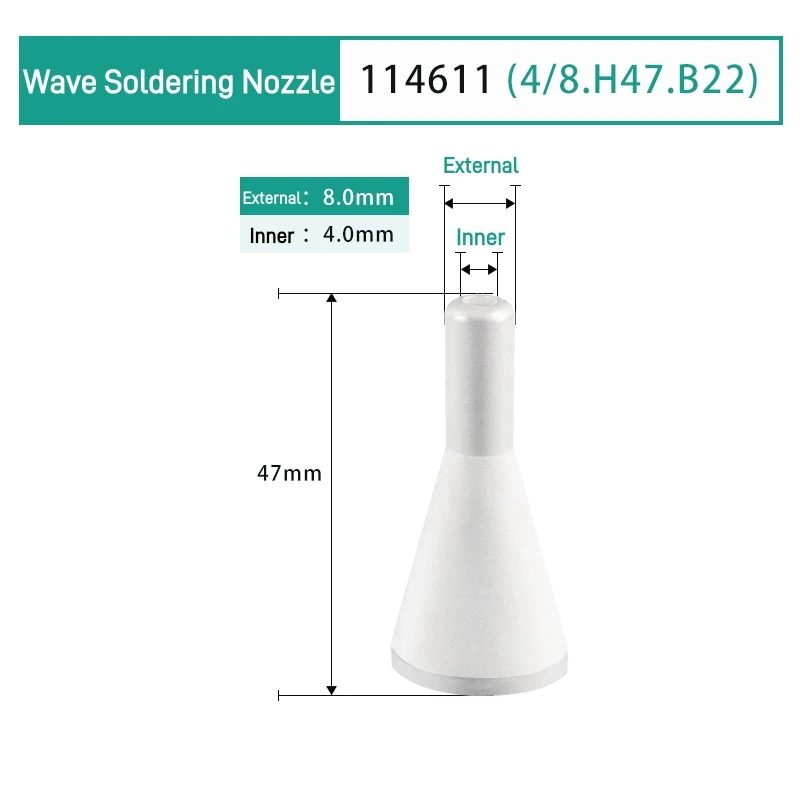 

Selective Wave Soldering Nozzle For Germany ERSA Universal Welding Machine Replacement Soldering Nozzles 4/8. H=47 B22