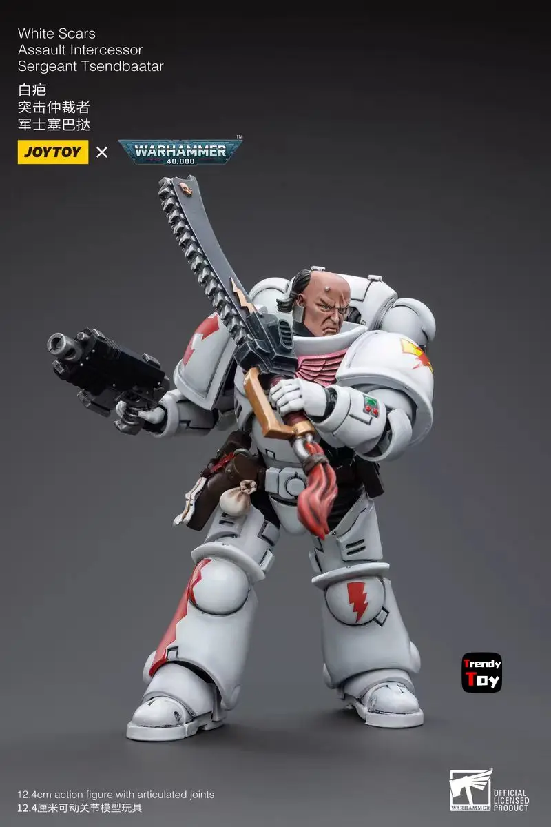 

【JOYTOY】Warhammer 40K White Scars Assault Intercessor Brother Batjargal Sergeant Tsendbaatar Kor'sarro Khan 1/18 Action Figure