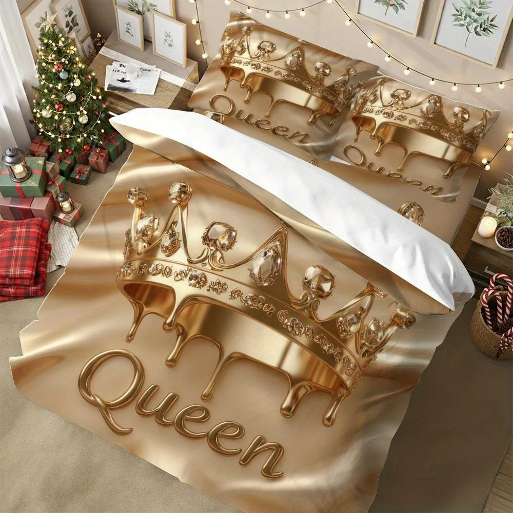 lifesmell-2-3-pezzi-set-copripiumino-modello-corona-d'oro-reale-set-copripiumino-queen-set-biancheria-da-letto-di-lusso-idea-regalo-per-buon-natale