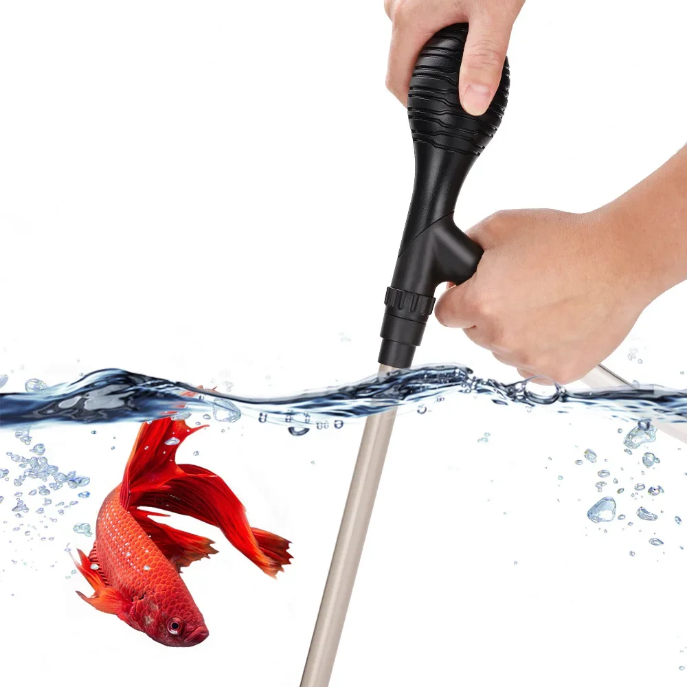 Hand operated Aquarium Siphon Pump Fish Tank Water Changer Gravel Cleaner Sand Siphon Hose Fish Poop Dirt Suction Cleaning Tool