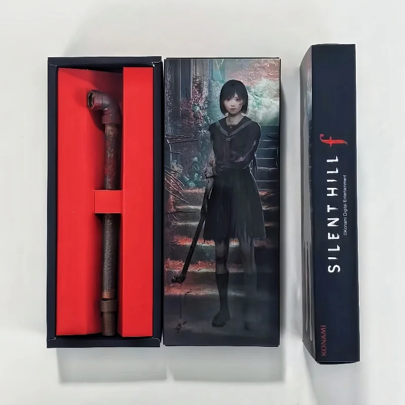 الأصلي الجديد سايلنت هيل F لعبة إطلاق مجموعة هدية خاصة أنبوب الصلب على شكل قلم حبر جاف أنيمي الرعب ميرش ديكور يومي #4