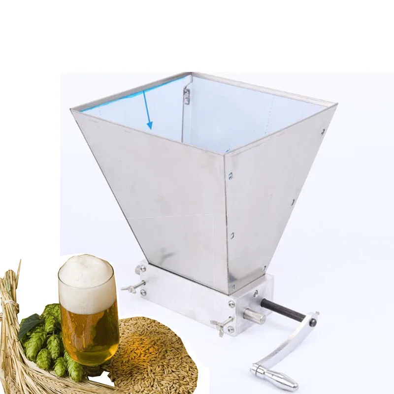 

2 Rollers Homebrew Barley Grinder Crusher Machine Manual Malt Powder Grain Mill For Home Beer Brewing