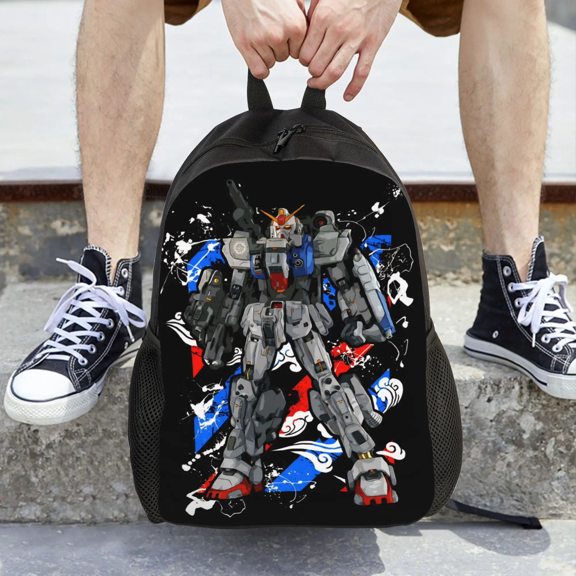 mobile suit gundams Backpack for Girls Boys Lightweight  School Bags for Toddlers Kindergarten