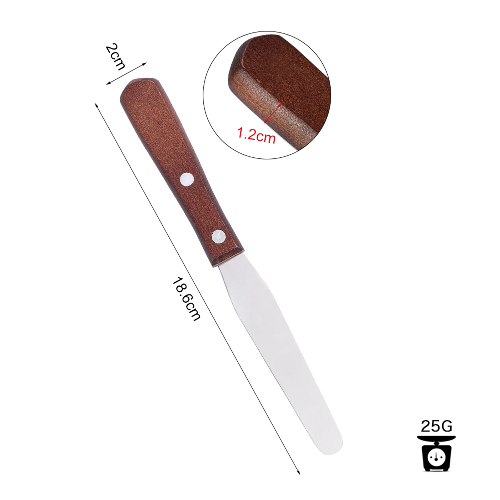 Metal Wax Spatula Wax Mixing Knife Waxing Spatula Waxing Spatula Metal Wax Mixing Knife Applicator Wood Handle Hair Removal Tool