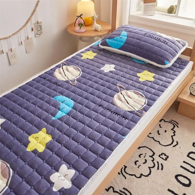 2025-inverno-engrossar-veludo-colchao-toppers-fino-tatami-esteira-antiderrapante-flanela-capa-de-cama-para-dormitorio-cama-de-solteiro-pelucia-quente-colcha