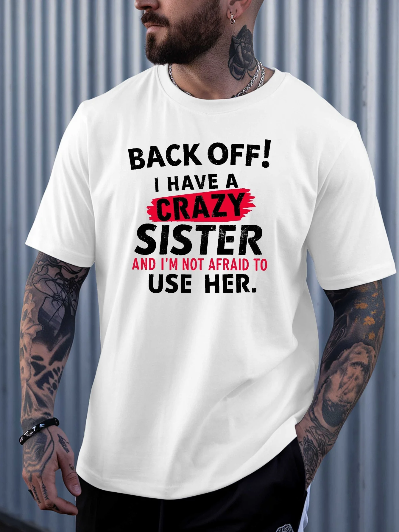 Street Fashion Quotes - Kaus Katun Leher Kru Pria Slogan