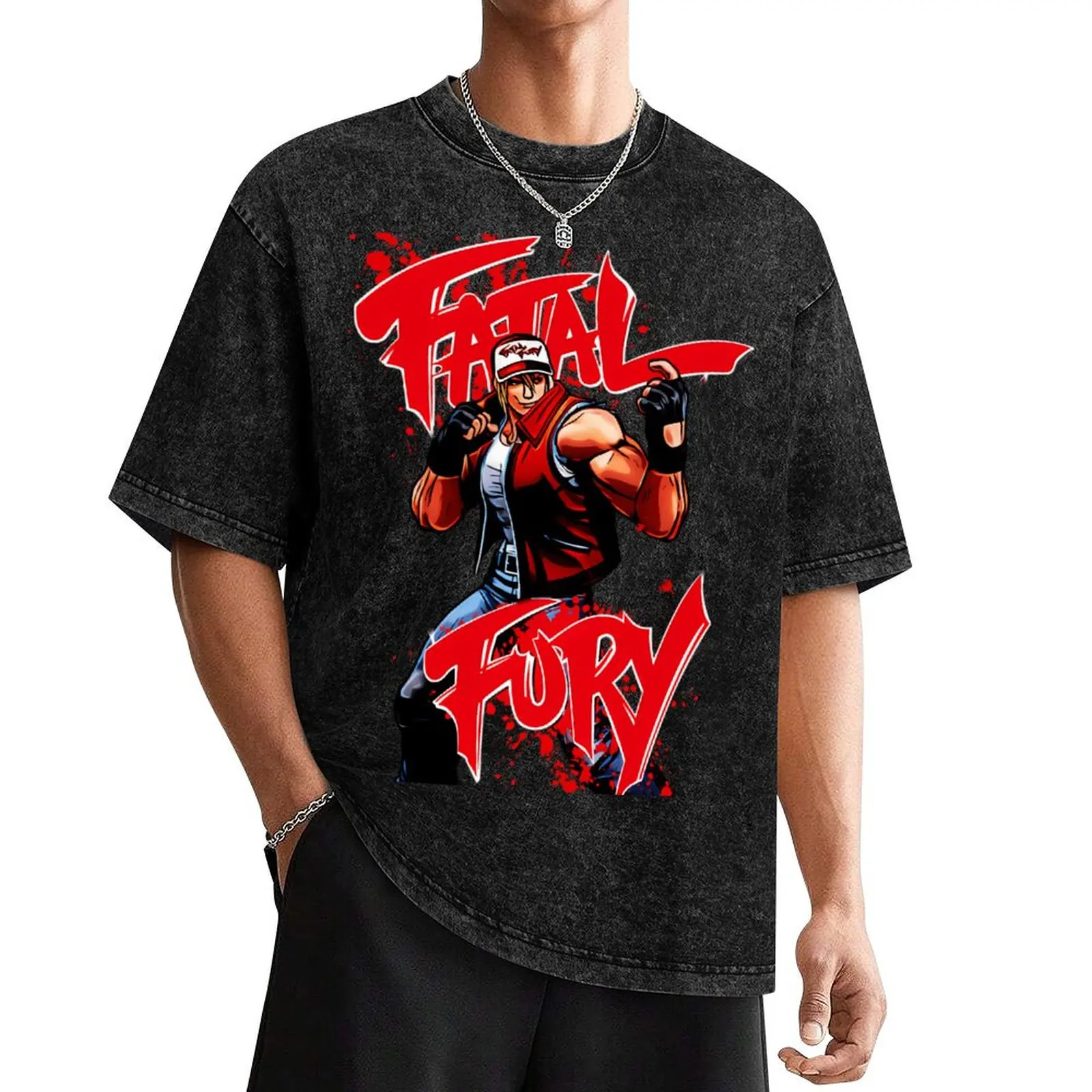 

Fatal Fury - King Of Fighters Edition T-Shirt blacks boys animal print vintage anime shirt compression shirt men