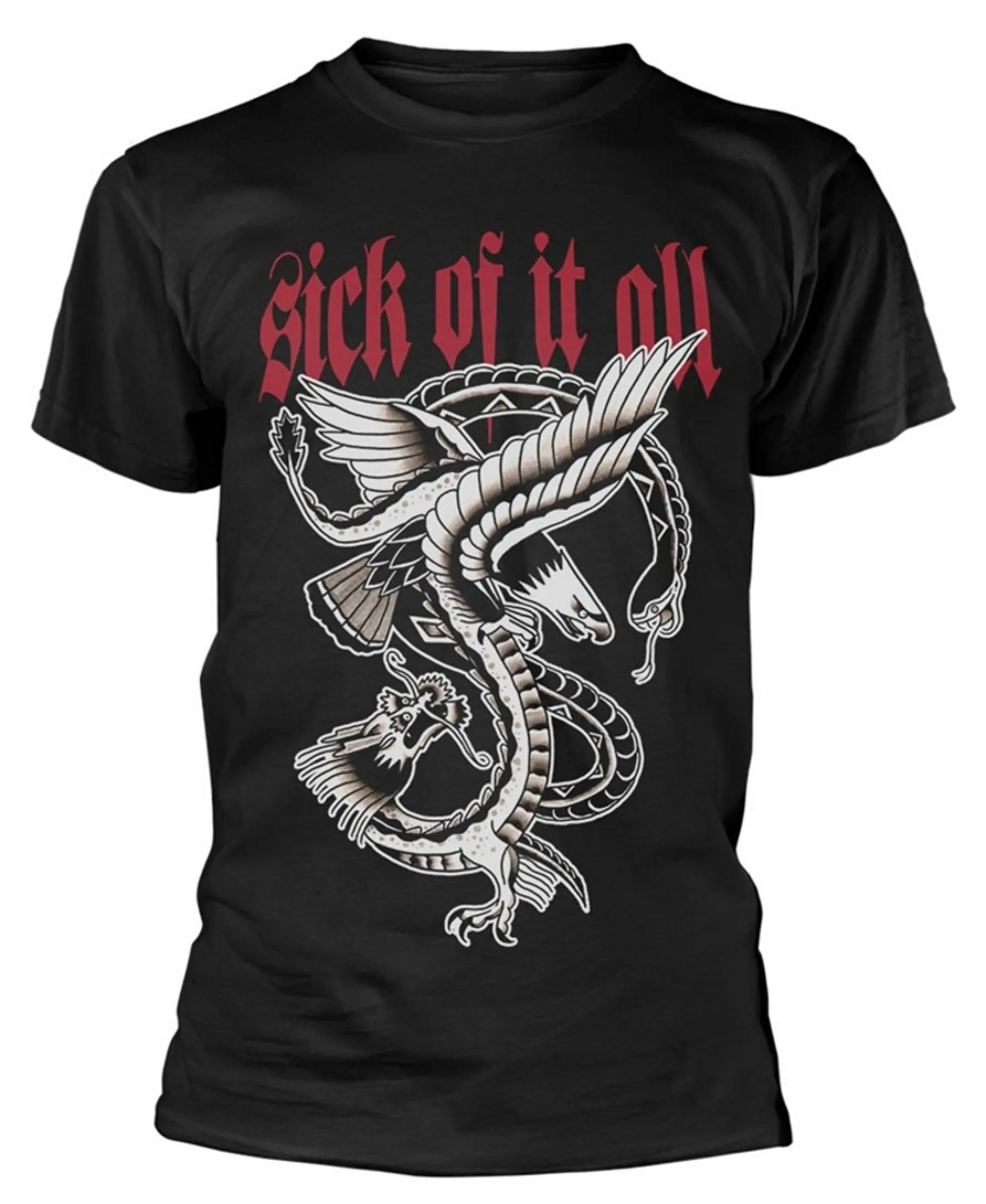 

Футболка Sick of It All Мужчины Женщины Хлопковые футболки с коротким рукавом Брендовая футболка Винтаж Хип-хоп Y2k Топы Летняя одежда Мужская футболка