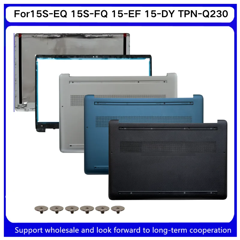 Novo para kailxuling 15s-eq 15s-fq 15-ef 15-dy TPN-Q230 quadros lcd moldura capa L63608-001 L63603-001LCD capa traseira inferior