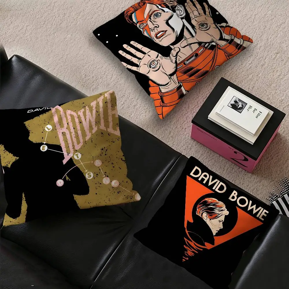 Hot Singer D-David B-Bowie Cushion Cover Polyester Sofa Cushions Decorative Throw Pillows Home Decoration Pillowcover