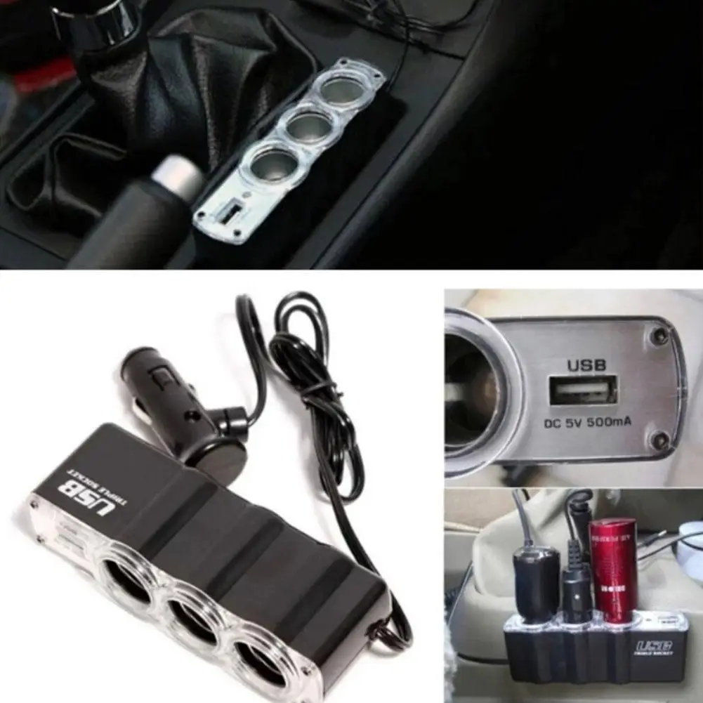 

12/24V Car Cigar Lighter General Purpose Vehicle 1/3 Cigar Lighter Car Cigar Lighter For Mobile Phone Game U5V1