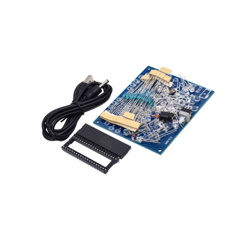 Hartvormige Elektronicakit Voor Arduino, Kleurrijke Gloed Led, Rgb-Module, Liefde Waterlicht, Stc89c52, 51, Enkele Chip, Microcompu