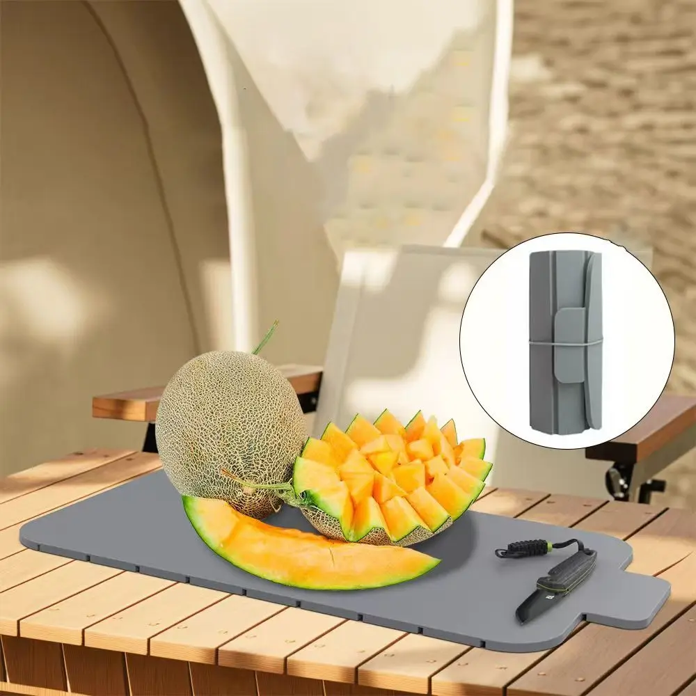 Multifunctional Silicone Foldable Chopping Board Reusable Non-Slip Cutting Board Durable Cutting Mat Outdoor