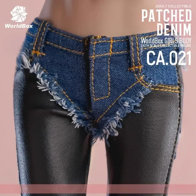 

Worldbox CA021 масштаб 1/6, игрушки, женская ретро лоскутная джинсовая одежда, модель подходит для 12-дюймовой экшн-фигурки, украшения для кукол