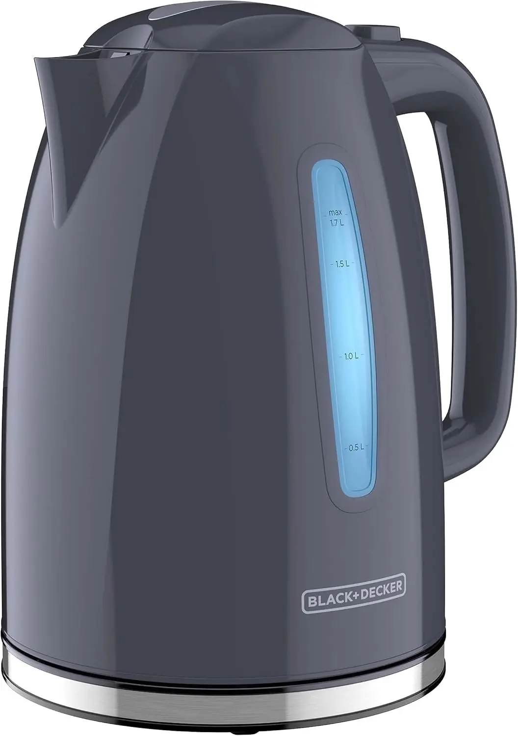 

1.7L Cordless Electric Kettle with Rapid Boil, Auto Shutoff, Grey - Fast Heating for Kitchen Convenience