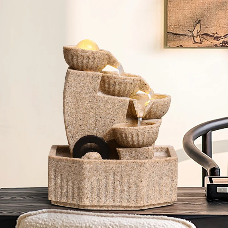 Rockery water fountain living room home bedroom decoration ins room decoration desktop small ornament