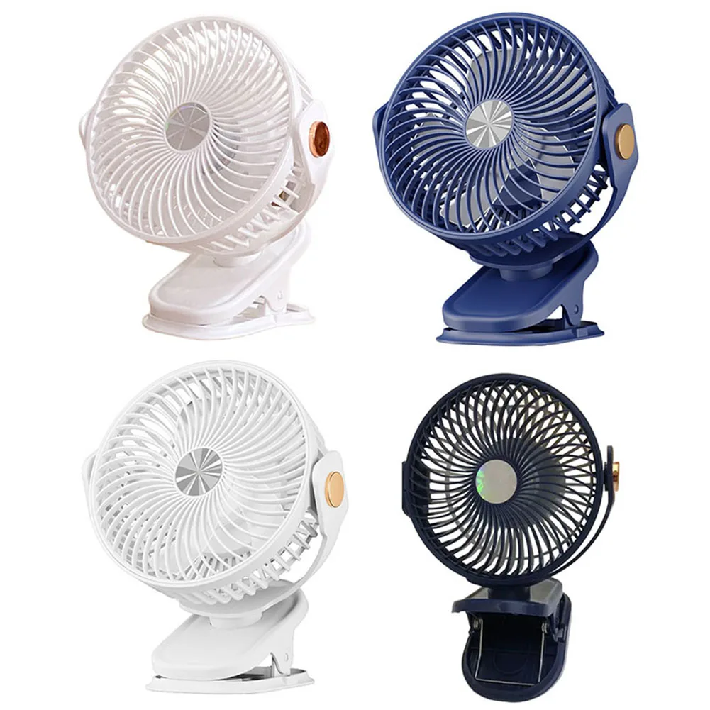 

Маленький электрический вентилятор USB-зажимной вентилятор Настенный настольный 6-дюймовый с ночником Длительный срок службы батареи Портативные вентиляторы для офиса и дома