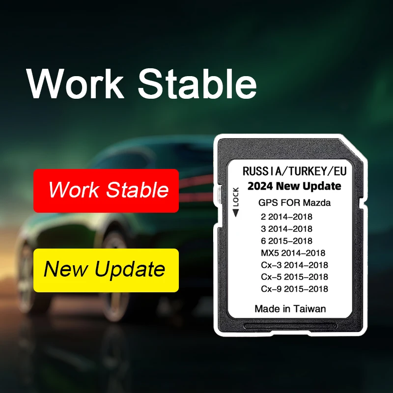 Nuevo para Mazda 2/3/6/CX3/CX5/CX9/MX5 coche UE Rusia mapas de Turquía navegación tarjeta SD GPS actualización Multimedi