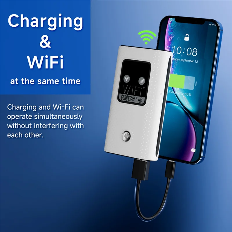 A69Z Backup Power Bank 4G Lte Router Wireless Wifi Portable Modem Mini Outdoor Hotspot Pocket Mifi 150Mbps Sim Card Slot