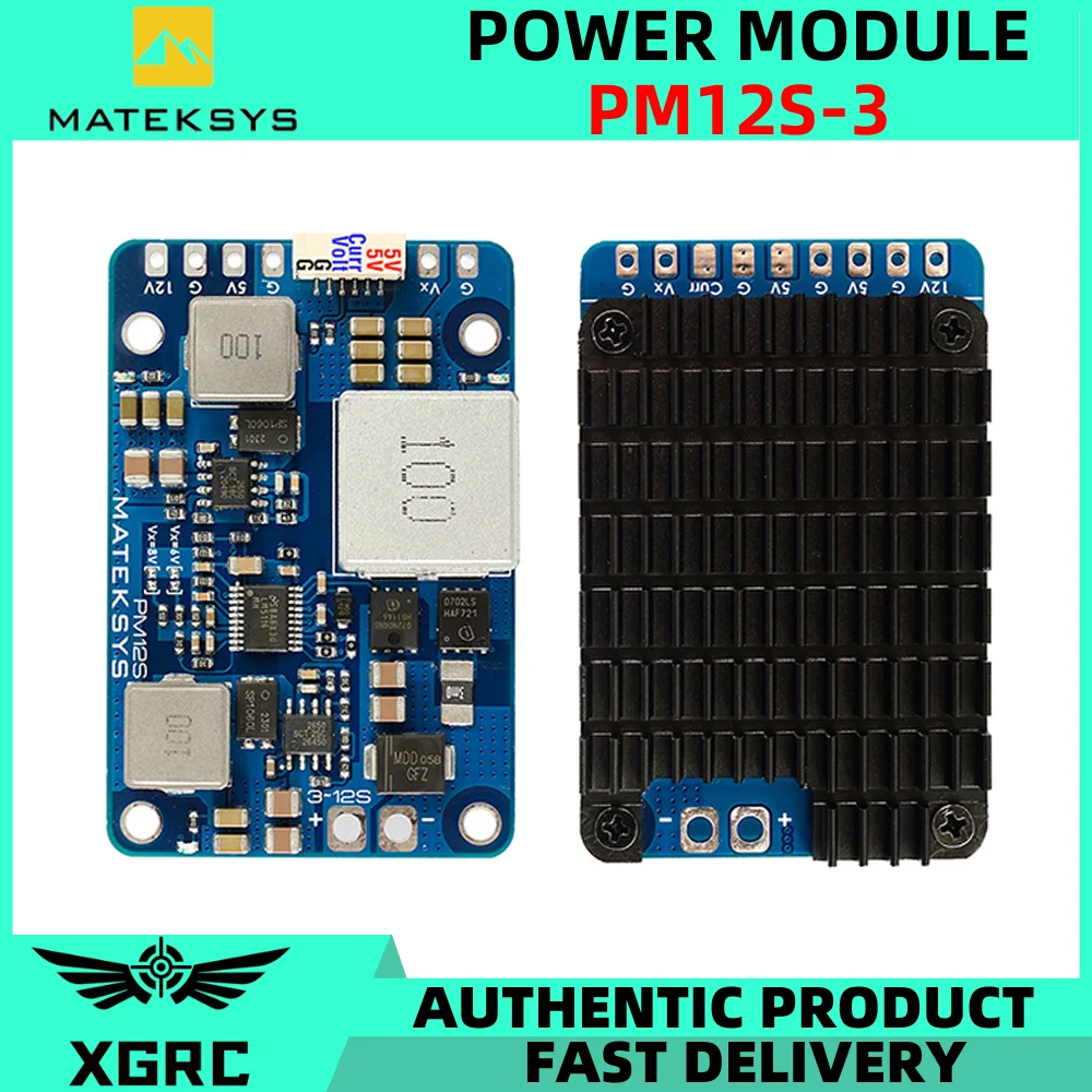 MATEK PM12S-3 Power Module 3-12S LIPO 5V 9V VX BEC with HeatSink for RC Multirotor Fixed-Wing Airplane FPV Cinelifter