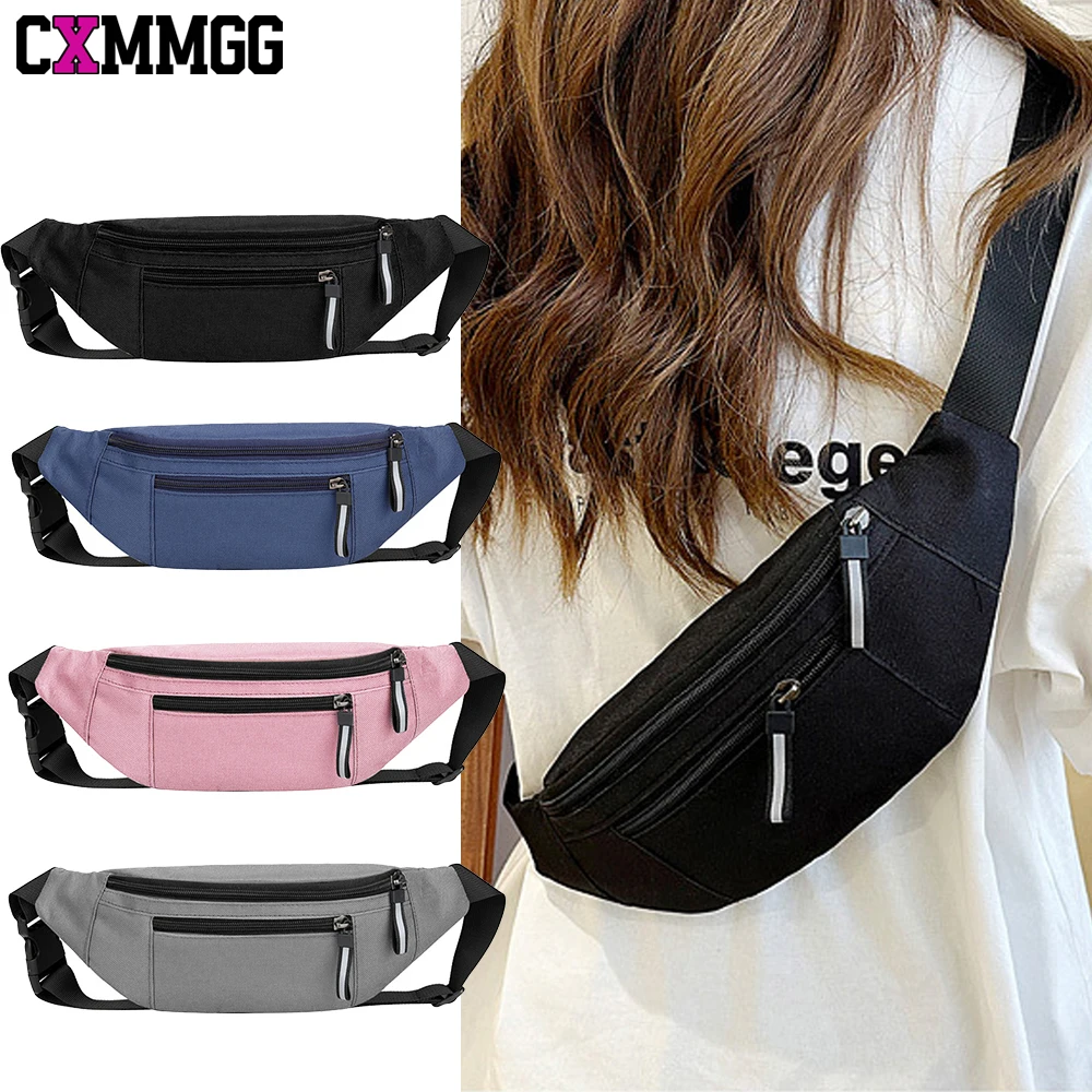 1PC Large Crossbody Fanny Pack with 2-Zipper Pockets – Perfect Gift for Sports, Festivals, Workouts, Travel, Running & Casual U