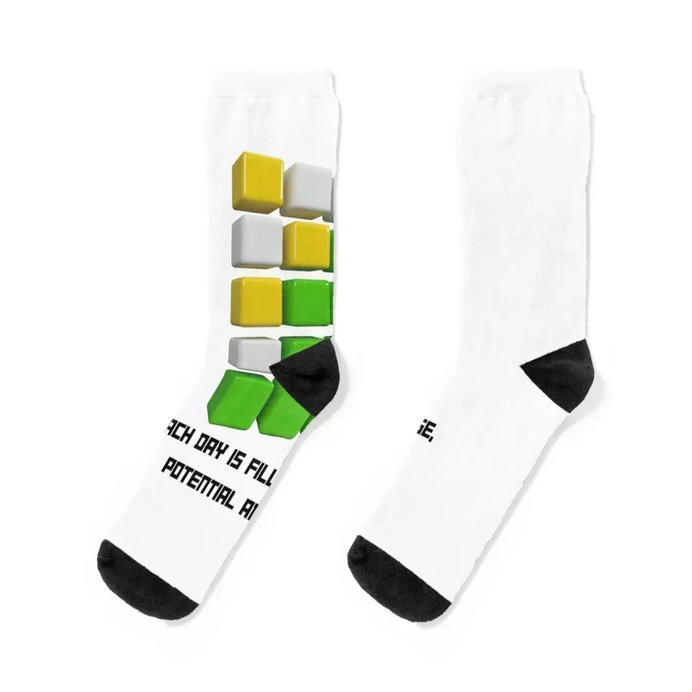 

Wordle Each day is filled with promise, potential and possibility Socks anime Climbing cool funny gift Socks Woman Men's