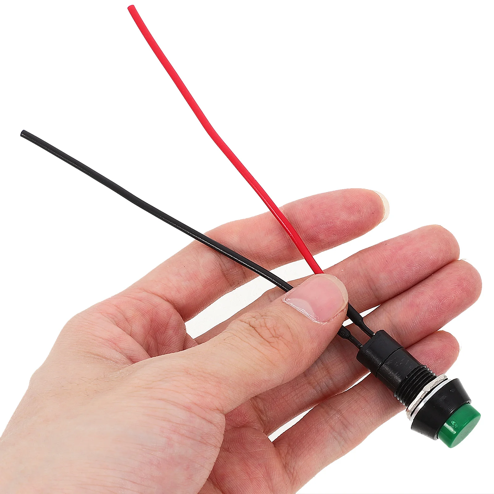 

5 Pieces 12mm Round Red Self-locking Button Switch Momentary Push DC 12-24V Pre Wired Car Electrical Toggle Replacement