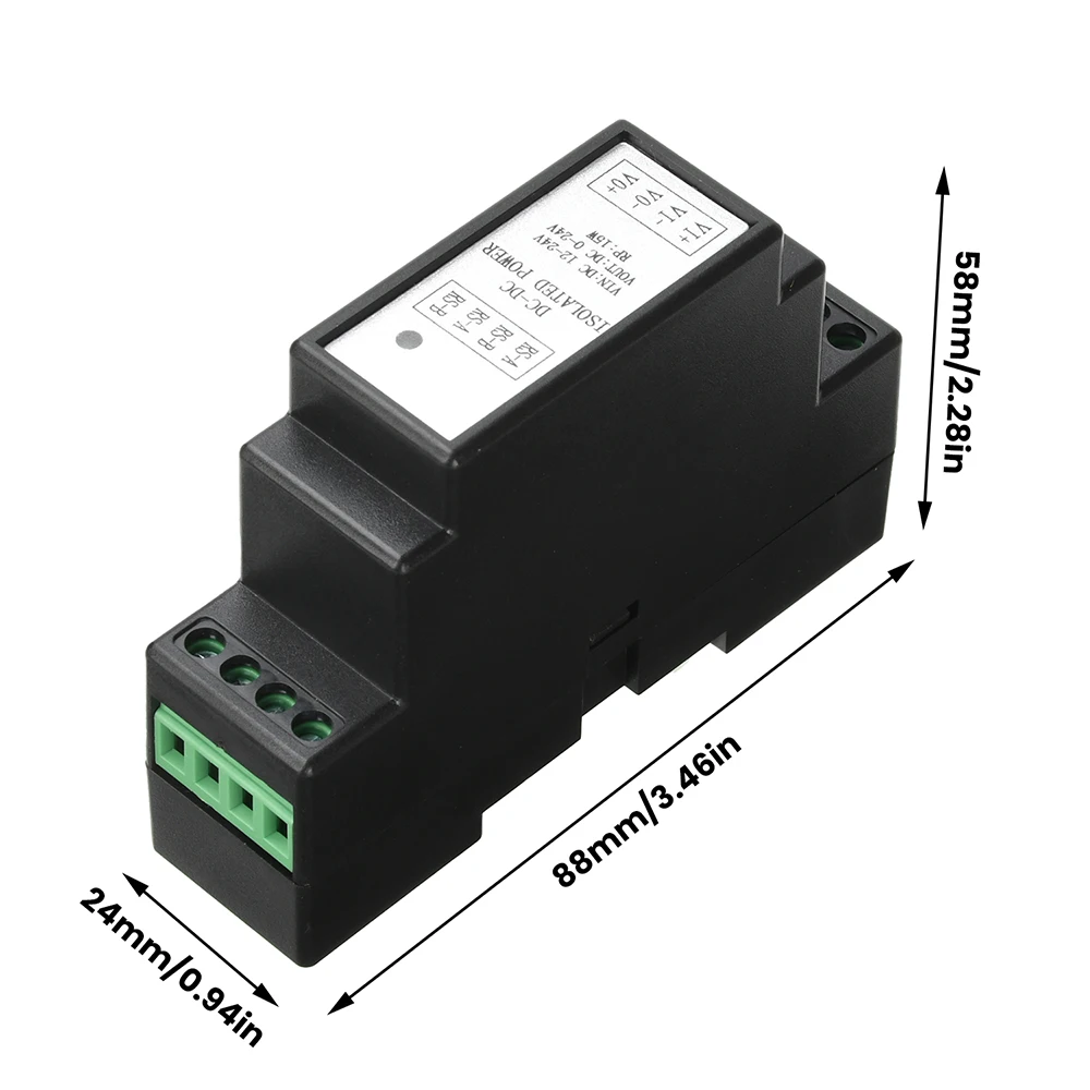 35MM DIN Rail Isolated Adjustable Power Supply Module 12-24V Input 0-24V Output Supports Modbus Communication RS485