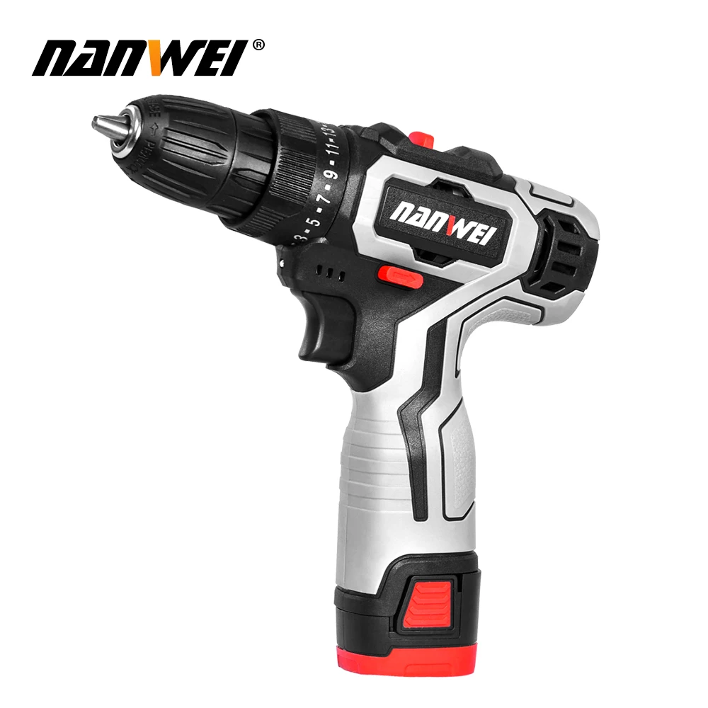 12V 18Vcordless drill mini drill for wall small Screwdriver  Lithium-Ion Battery 3/8-In new color