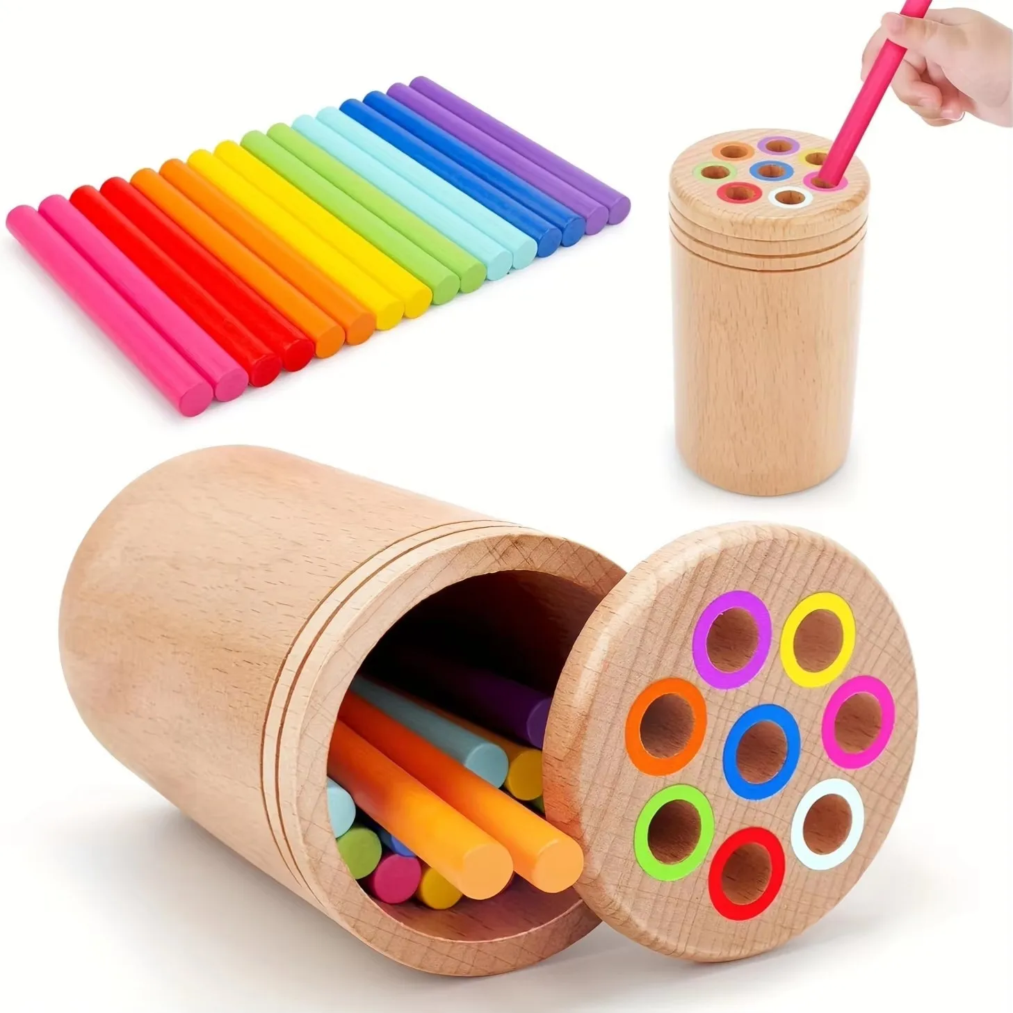 Jeu mentaires oriel Montessori pour bébé, jouets en bois pour enfants, boîte de tri de forme de document, objet permanent, pièce de monnaie, anciers, paroisse, jouets précoces