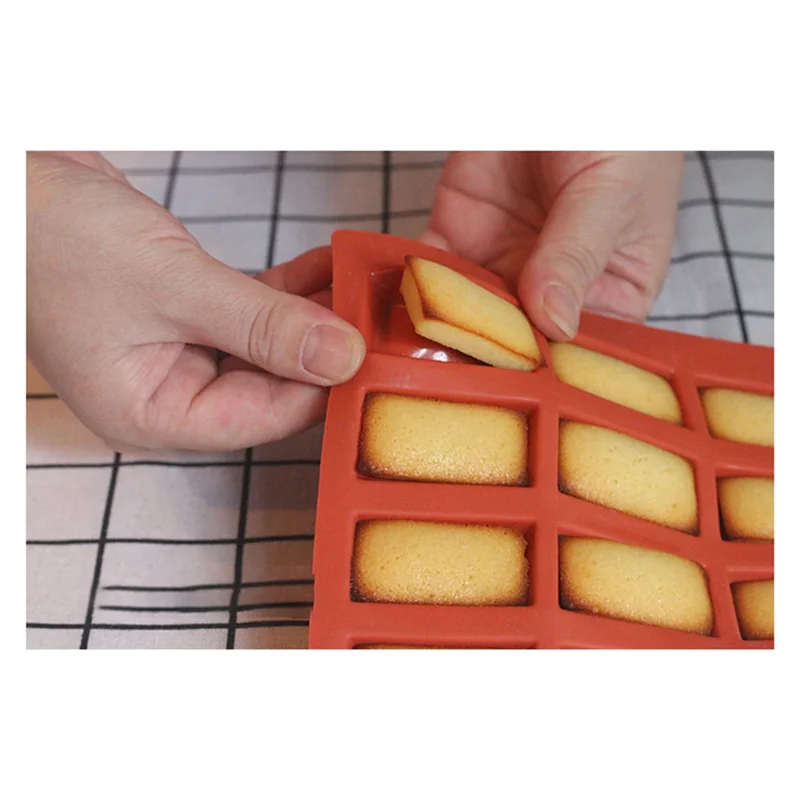 

ABGG-20-Piece French Pastry Mold Fish Jelly Rectangular Mold Gold Brick Cake Mold Baking Oven Home Use