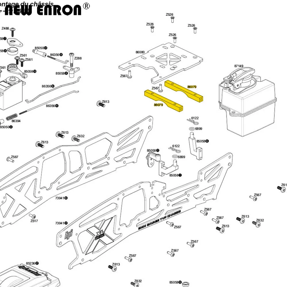 NEW ENRON 2Pcs Aluminium Front / Rear Bulkhead Mount 86079 86386 for RC Cars HPI 1/10 SAVAGE SS Flux X 4.6 XL 5.9 Upgrade Parts