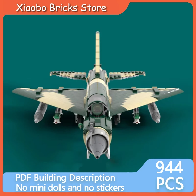 

Military Aircraft Model MOC Building Bricks MIG-21 Fishbed Fighter Modular Technology Gifts Holiday Assemble Children Toys Suit