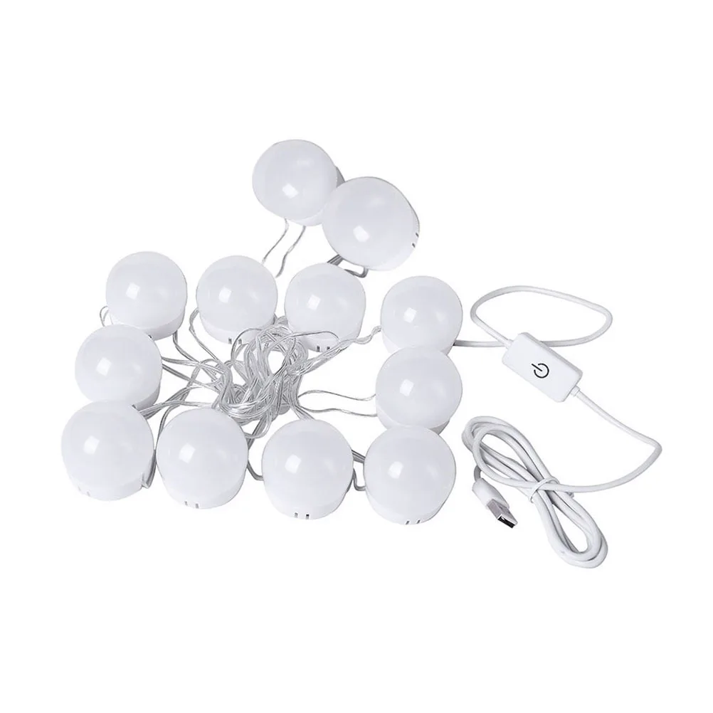 1 комплект, светодиодное зеркало для макияжа, передний светильник, простой стильный туалетный столик, зеркальная лампа для туалетного столика, регулируемая яркость, декоративный светильник