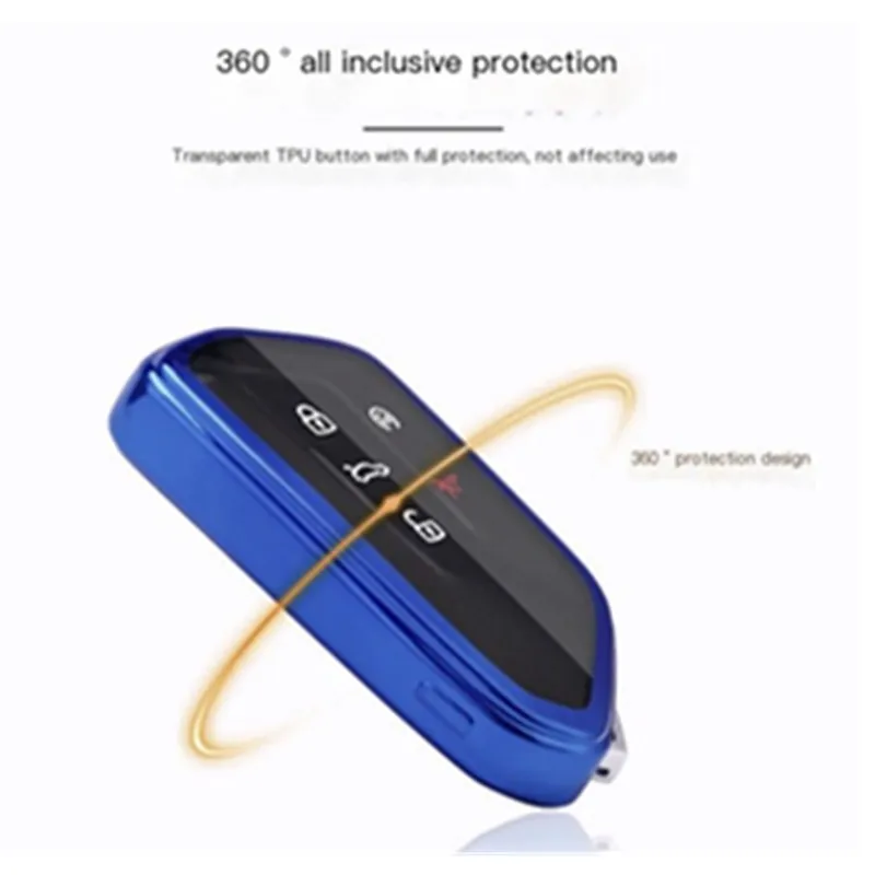 TPU Car Key Case Cover Shell Fob For VW Golf GTI R MK8 ID.3 ID.4 Seat Leon Tarraco Ateca Cupra Born Skoda Octavia A8 Accessories