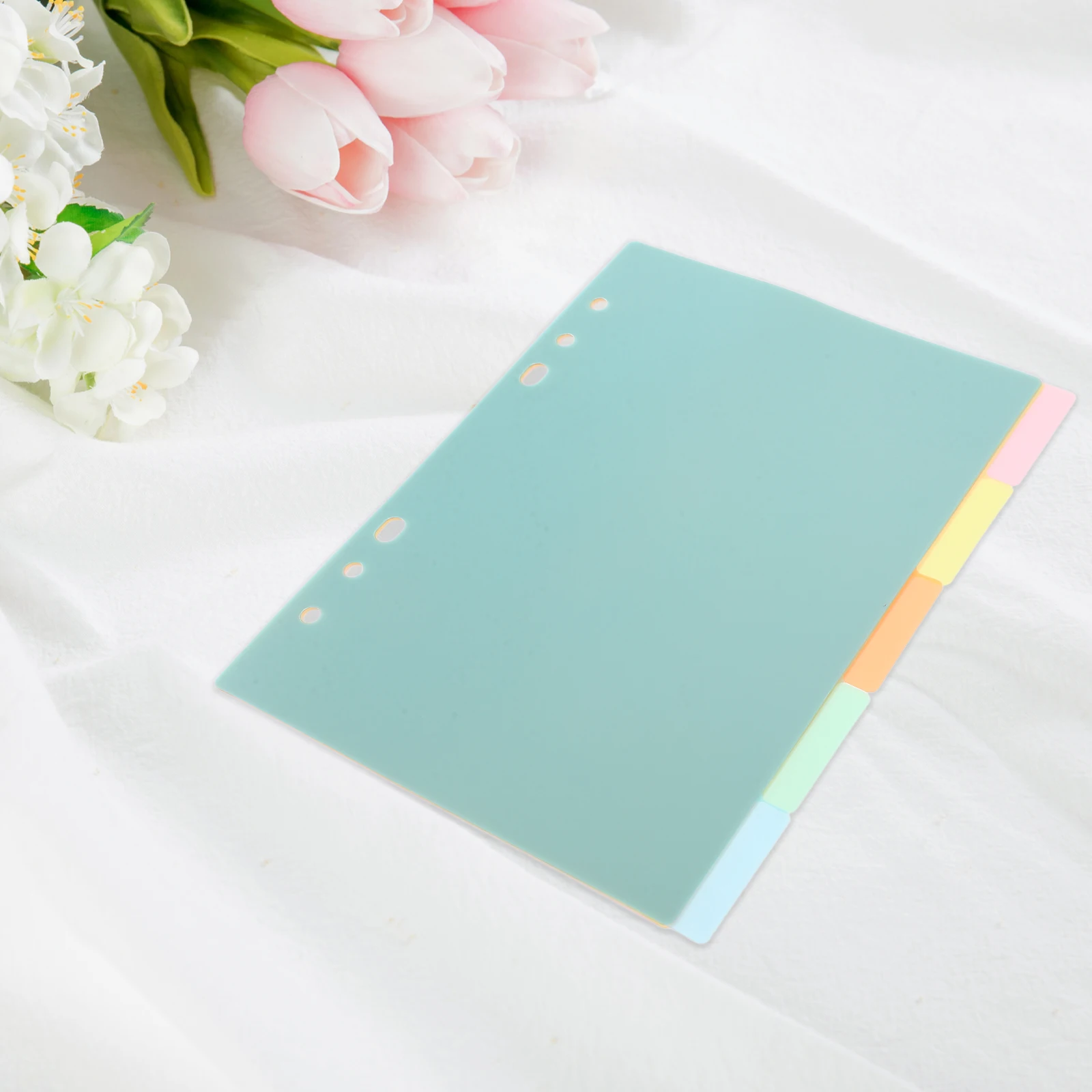 20pcs Colorful Index Board Plastic Tab Dividers Notebook Binder Tabs Separator Pages Practical Binder Pages Notebook Accessory