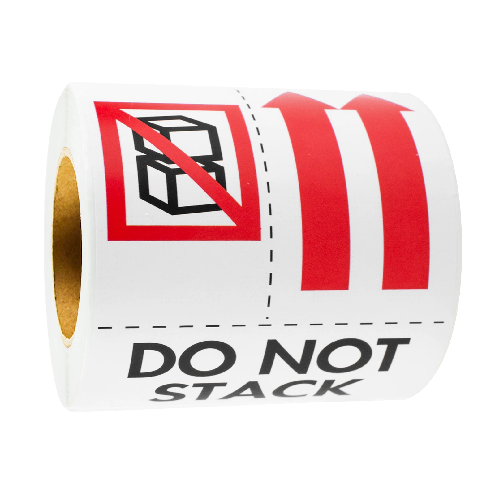 100Pcs 2.4*4in Upward Red Arrow Do Not Stack Transport Warning Stickers Express Packaging Warning Labels Transport Warning Label Stickers, Handle with Care Warning Label Stickers