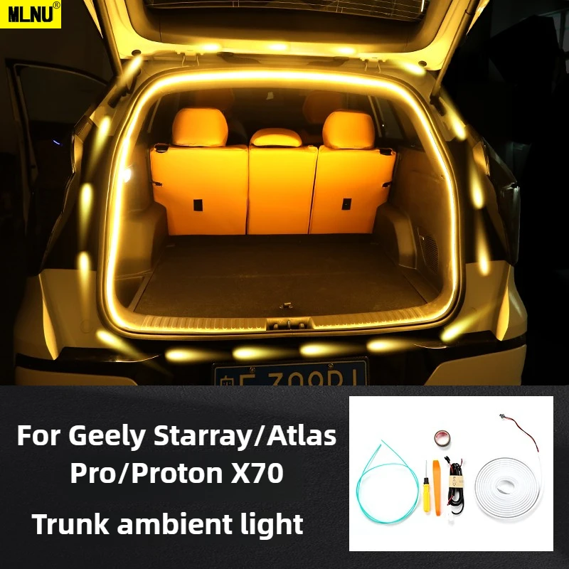 

Accessories For Geely Starray/Atlas Pro/Proton X70 Trunk Light,LED/Sensor-Activated,Adopts plug-in design 2026-2025,2024-2022