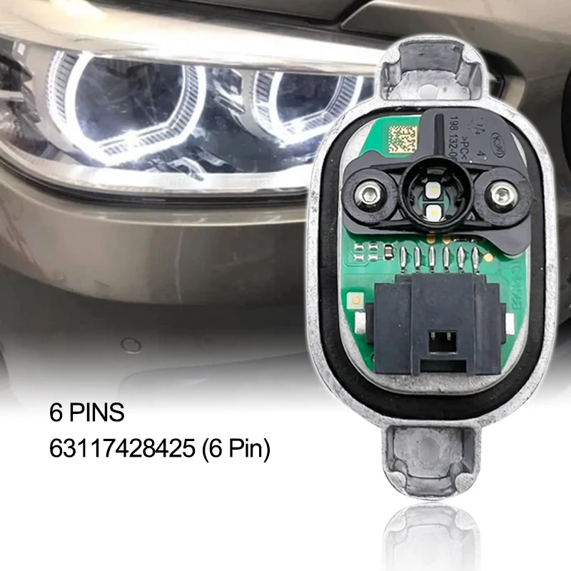 

63117428425 (6 Pin) White Angel Eye LED Board 2017 16 19 BMW 1 Series F20 F21 LCI LED Headlight Daytime Running Light