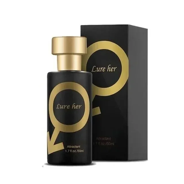 Male and female flirting, body spray oil