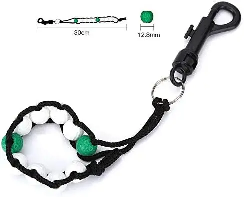 4Pcs Golf Beads Score Counter Stroke Count with Clip Keeper Putting Score Counters Hook to Belt Bag