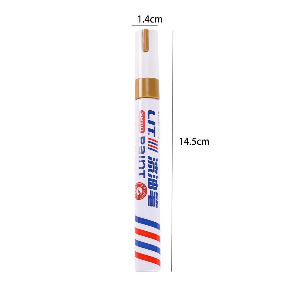 12 Colors Paint Marker Colorful Permanent Oil-based Colored Drawing Marker Graffiti Art Rock Painting Brush Pen Canvas