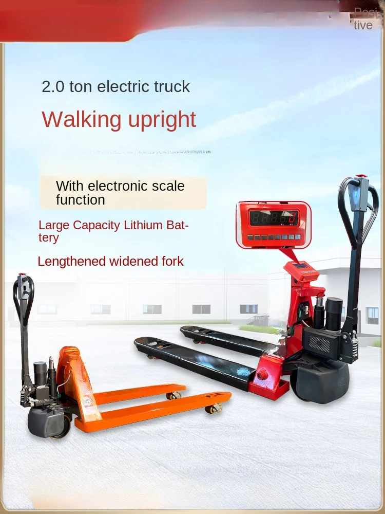 

2 T Lithium Battery Electric Pallet Truck Electronic Scale 3 T Lengthened Widened Battery Hydraulic Car Pallet Forklift