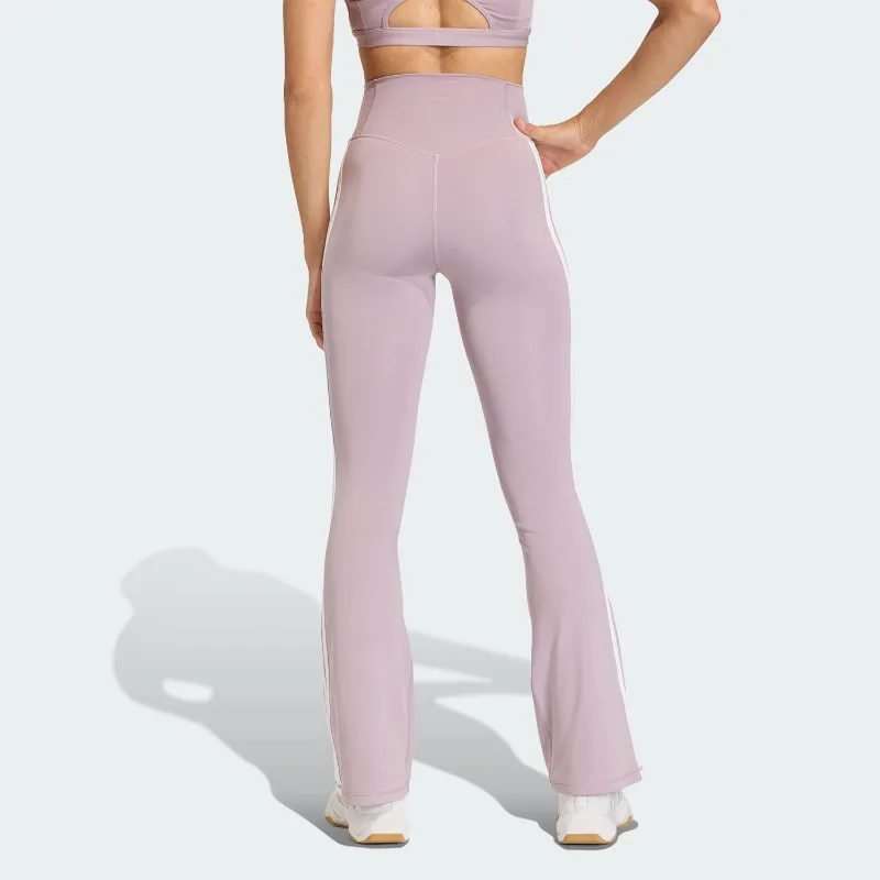 Adidas Spring and Autumn Women's High Waist Skinny Sports Fitness Flared Pants KC7869