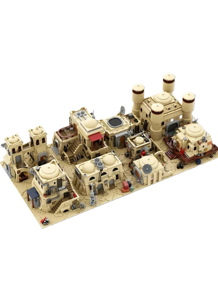 Moc Desert House Village Star Movie Tatooine Mos Eisley Cantina Compatibel 75290 Bouwstenen Bricks War Base Speelgoed aanwezig - afbeelding 2