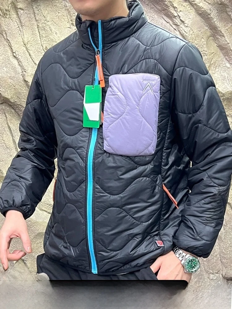 

Парные хлопковые куртки для осени и зимы, теплые, с воротником-стойкой, наполненные хлопковым наполнителем, молодежные, повседневные, приталенного кроя, с длинными рукавами